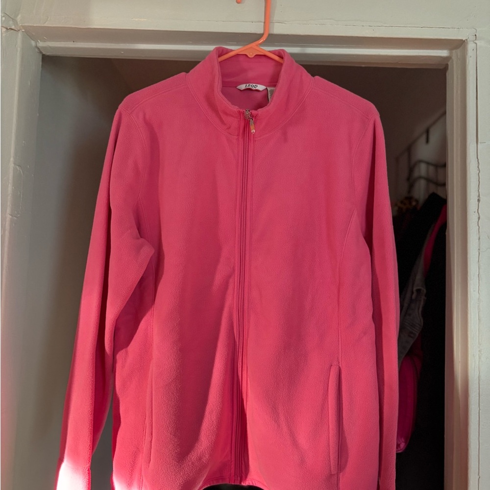 Izod fleece sweater size extra large pink NWT